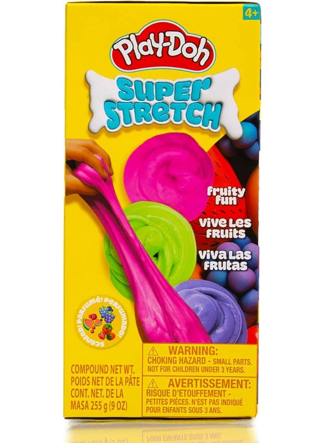 Play-Doh مجموعة برطمانات بلاي دو سوبر ستريتش فواكه ممتعة (255 جرام، عبوة من 3) - Image 1